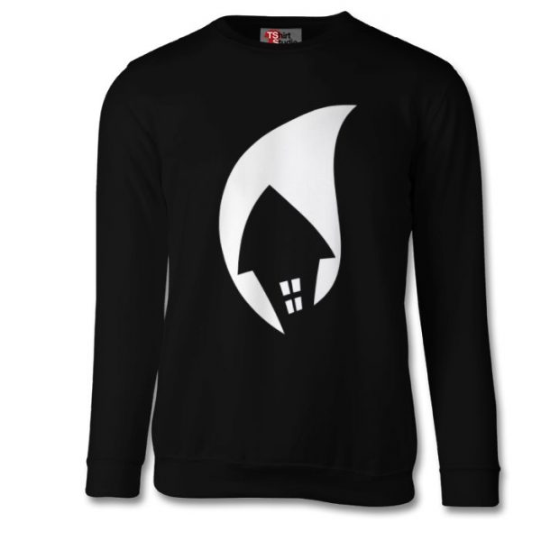 Black Sweat White Logo Chest